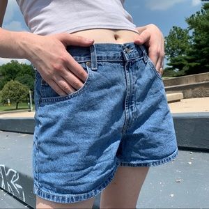 Medium Wash Mom Jean Shorts